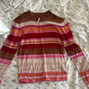 Free People Vibrant Striped Sweater